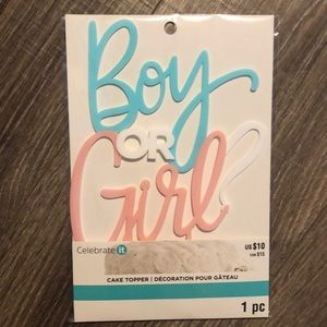 Gender Reveal Cake Topper- boy or girl?